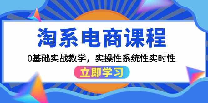 淘系电商课程，0基础实战教学，实操性系统性实时性（15节课）-网创项目
