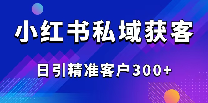 （14304期）2025最新小红书平台引流获客截流自热玩法讲解，日引精准客户300+-网创项目