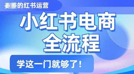 小红书电商全流程，精简易懂，从入门到精通，学这一门就够了-网创项目