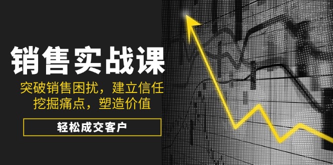 （14297期）销售实战课，突破销售困扰，建立信任，挖掘痛点，塑造价值，轻松成交客户-网创项目