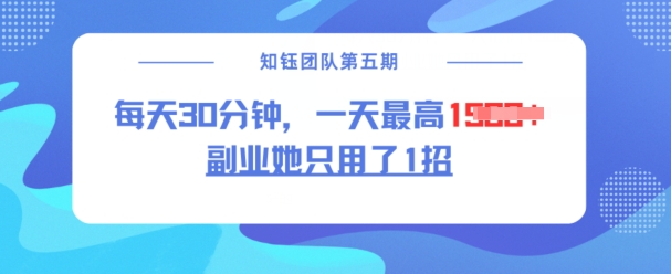 副业她只用了1招，每天30分钟，无脑二创，一天最高1.5k-网创项目