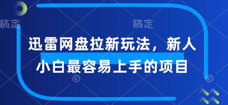 迅雷网盘拉新玩法，新人小白最容易上手的项目-网创项目